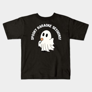Spooky Karaoke Sessions! Halloween: with a cute little spooky ghost Kids T-Shirt